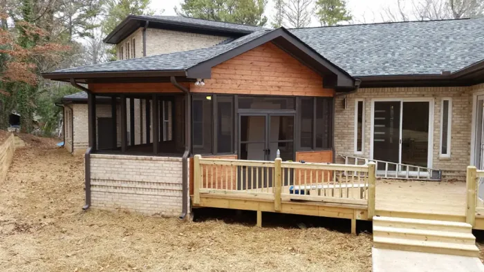 Deck and screened porch built together by Screen America