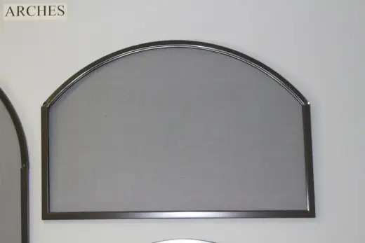 Arched top sbronze panel charcoal fiberglass mesh — screen door, mesh and frame options from Screen America