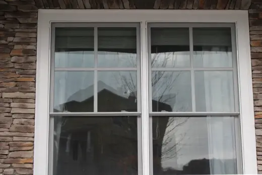 UltraVue screen mesh on double hung window — screen door, mesh and frame options from Screen America