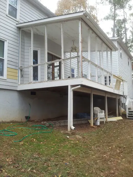 Before — screen porch built by Screen America in North Georgia