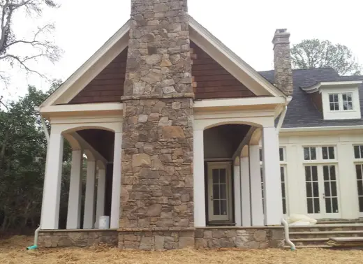 Before Arched top almond frame — screen porch built by Screen America in North Georgia