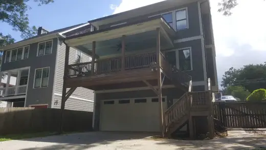 Before Ouside Mount charcoal mesh — screen porch built by Screen America in North Georgia